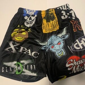 WWE Attitude Era Chalk Line Entrance Shorts Size L